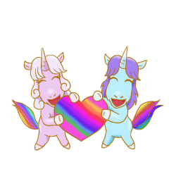 [LINEスタンプ] ユニコーンのナズナ＆ナスビ