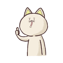 [LINEスタンプ] まゆげにゃんこ