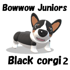 [LINEスタンプ] Bowwowジュニア達のブラックコーギー2の画像（メイン）