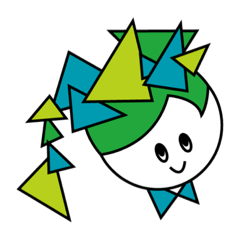 [LINEスタンプ] 図形と髪型とスタンプ