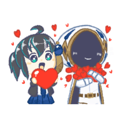 [LINEスタンプ] 白先生と黒弟子ちゃん