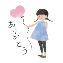 [LINEスタンプ] みつあみさんスタンプ