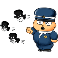 [LINEスタンプ] ボロネーゼ大佐とイカスミス 日常スタンプ