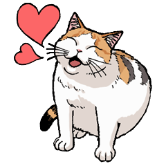 [LINEスタンプ] 三色の猫 'みね'