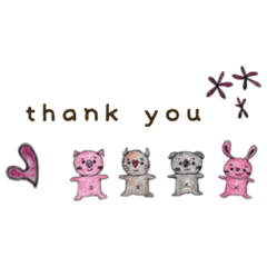 [LINEスタンプ] thank you♡
