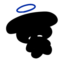 [LINEスタンプ] あまうさちゃん(黒)