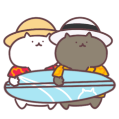 [LINEスタンプ] 夏のにゃんこたち