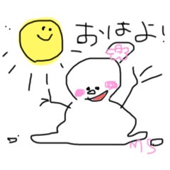 [LINEスタンプ] ゆきだるまりな