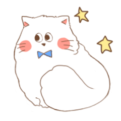 [LINEスタンプ] しろもこにゃんこ