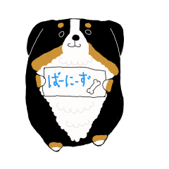 [LINEスタンプ] バーニーズ犬