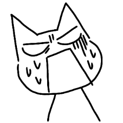 [LINEスタンプ] 楽にかいた ねこ