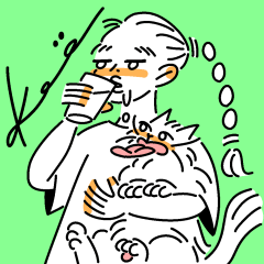 [LINEスタンプ] みつあみガールと彼女のねこ