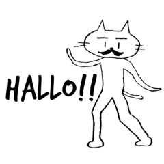 [LINEスタンプ] 猫ひげなEnglish