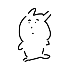 [LINEスタンプ] うさぎの銀次郎