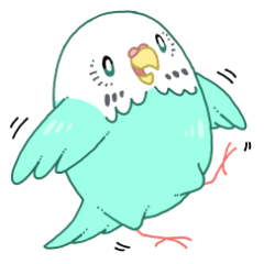 [LINEスタンプ] もちまる鳥 セキセイインコ編