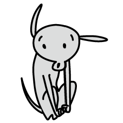 [LINEスタンプ] ゆるい犬のお絵描き