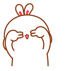 [LINEスタンプ] ピンクウサギ mochi