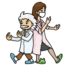 [LINEスタンプ] わりと諦めの早い博士と謎多き助手