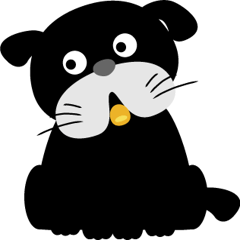 [LINEスタンプ] 黒犬Moo