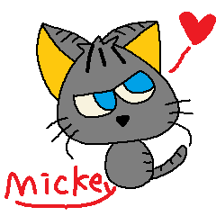 [LINEスタンプ] ネコのミッキー2の画像（メイン）