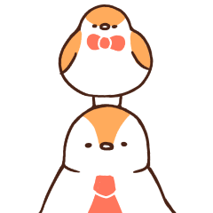 [LINEスタンプ] ゆるいペンギンとスズメ