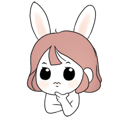 [LINEスタンプ] ピンクウサギ ウサギ