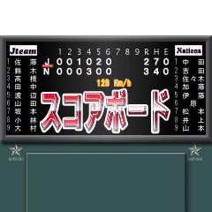 [LINEスタンプ] 野球のスコアボード 2