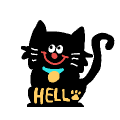 [LINEスタンプ] 黒キャッツのクロくん
