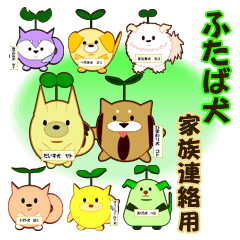 [LINEスタンプ] ふたば犬－家族連絡用