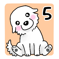 [LINEスタンプ] 大きな白い犬 ピレネー犬5【共感】