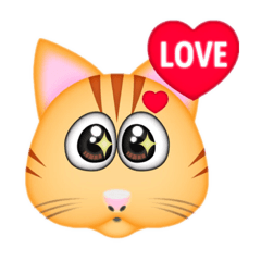 [LINEスタンプ] 猫（Pretty decorated letter of the cat）