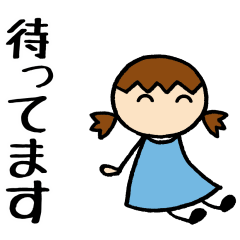 [LINEスタンプ] 空色女子③ 待ち合わせ編