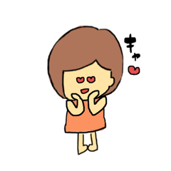 [LINEスタンプ] ショートヘアーのこわりちゃん