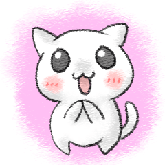 [LINEスタンプ] 白いネコっぽいの