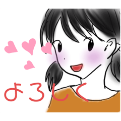 [LINEスタンプ] 可愛い女の子をスタンプに！