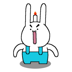 [LINEスタンプ] 大学院生となった燃焼うさぎのスタンプ