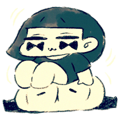 [LINEスタンプ] すきっ歯の女の子ともぶ