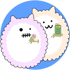 [LINEスタンプ] もふもふの化身、パフとヌイの画像（メイン）