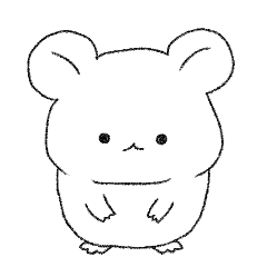 [LINEスタンプ] 猫背のねずみくん