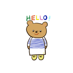 [LINEスタンプ] ボーダー大好き 子ぐまのロビン