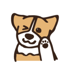 [LINEスタンプ] のんびりコーギー