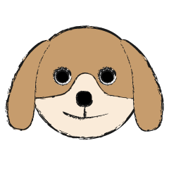 [LINEスタンプ] 犬の顔のデッサン
