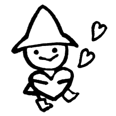 [LINEスタンプ] 白い小人ちゃん【シンプル編】