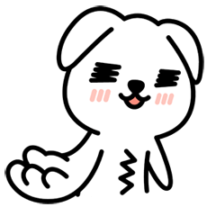 [LINEスタンプ] 誰よりも速く,珍しい子犬