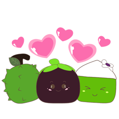 [LINEスタンプ] 私たちはタイの果物です