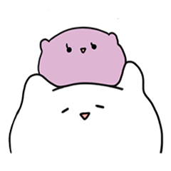 [LINEスタンプ] あんこちゃんとおもちくん