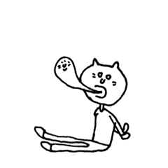 [LINEスタンプ] 猫くんの会話