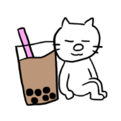 [LINEスタンプ] タピオカと猫