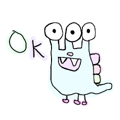 [LINEスタンプ] カラフル！らくがきモンスターズ(日本語)