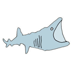 [LINEスタンプ] サメとペリカンの画像（メイン）